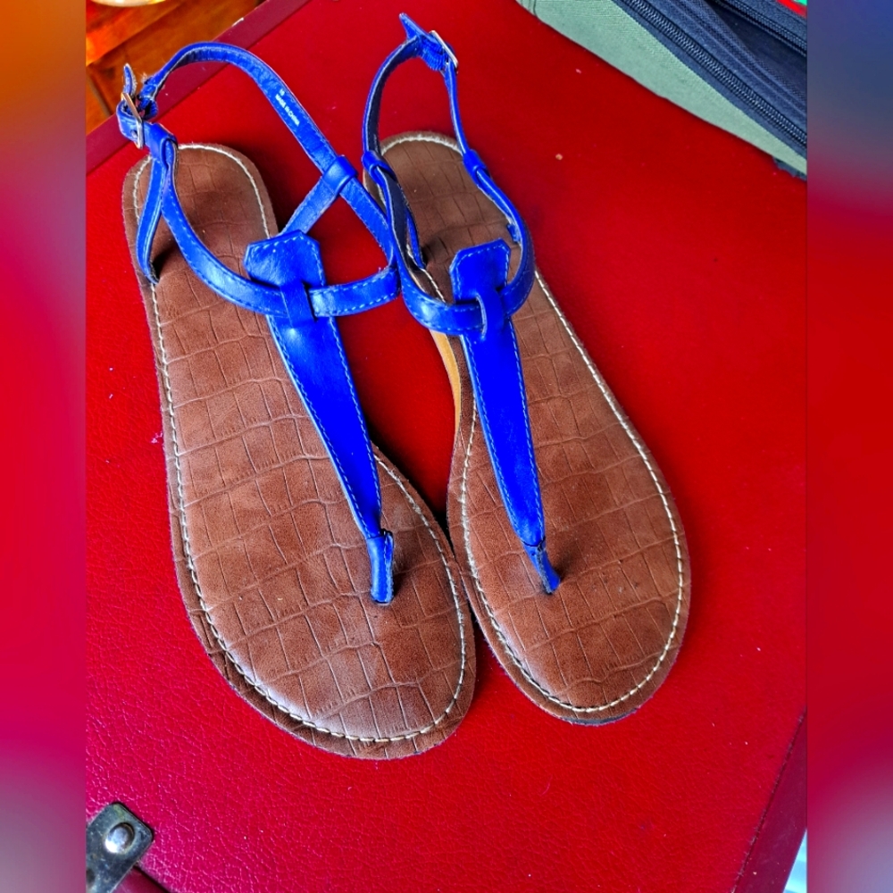 NEW YORK & CO blue sandles size 10